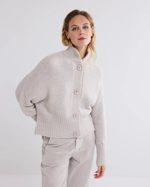 Strickjacke Kimono aus Wollmischung creme Summum