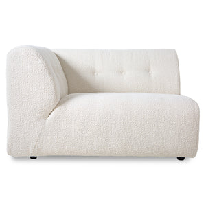 Couch Vint couch: element left 1,5-seat boucle cream HK Living