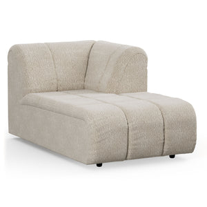 Couch Wave couch: element right divan boucle cream HK Living